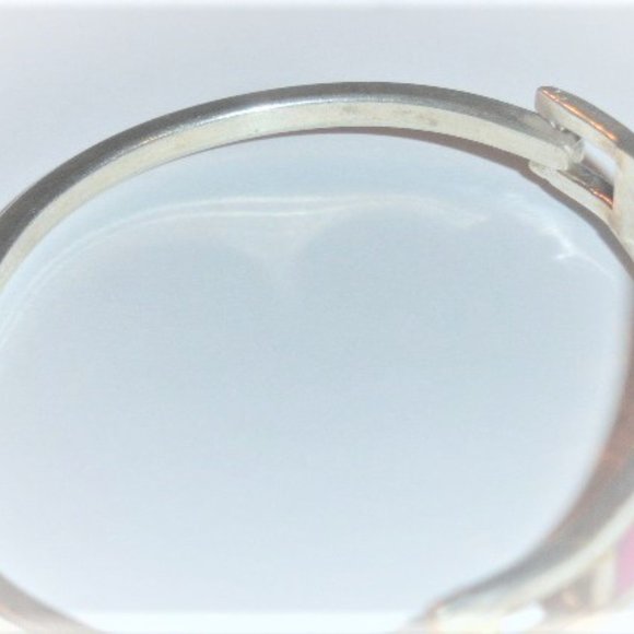 14gr Vintage Alpaca Mexico .925 STERLING BRACELET Silver Bracelet Bangle - Picture 2 of 8